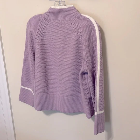 Ann Taylor Women’s Purple (Lilac) Tipped Turtleneck Sweater / Size XS - Picture 5 of 7